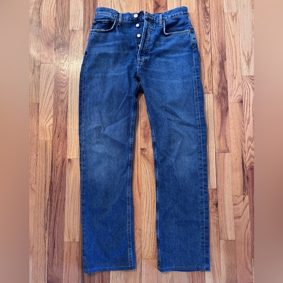 Agolde Denim - Agolde Deep Blue Straight Jeans